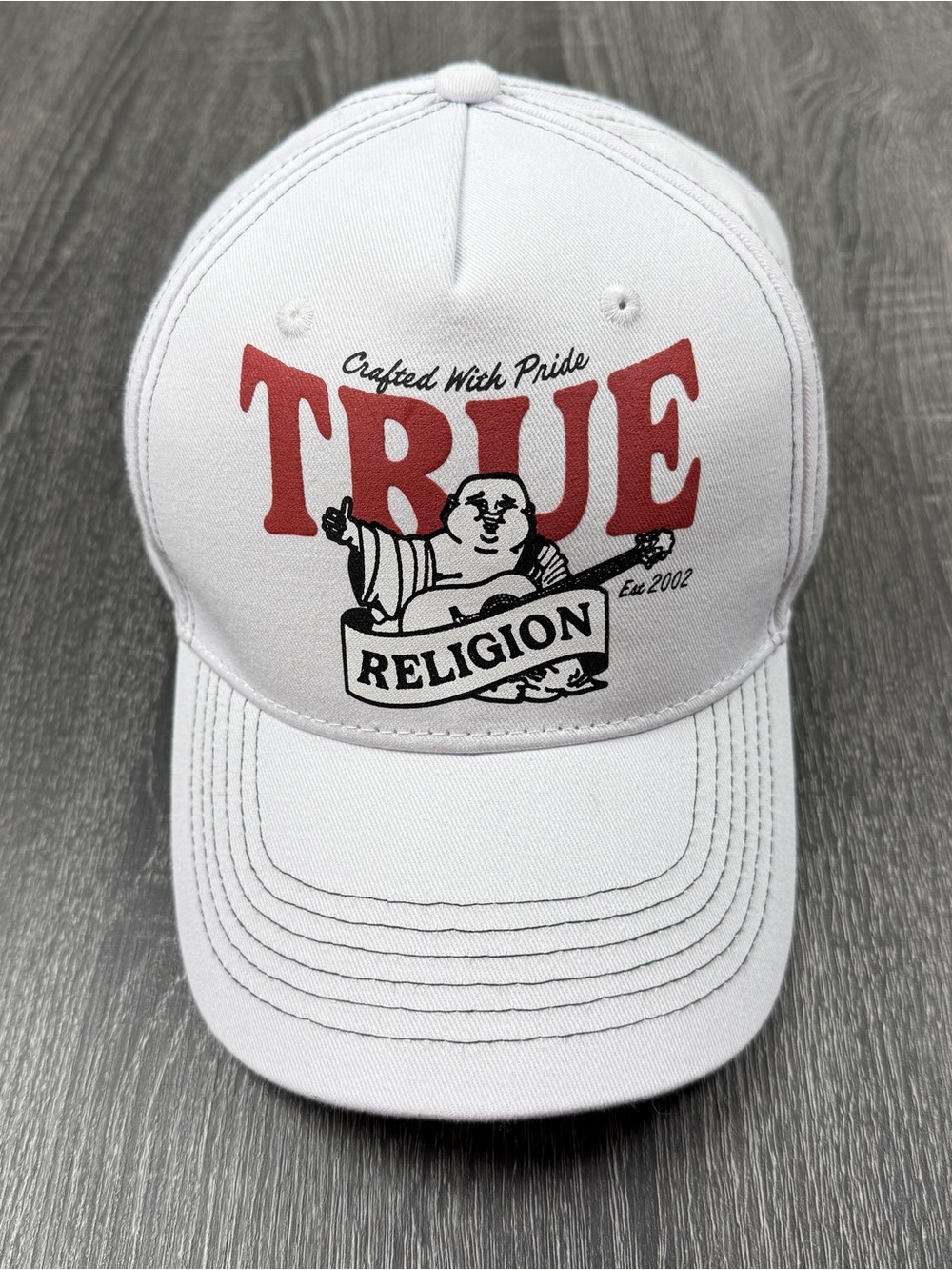 True Religion True Puff Buddha White SnapBack Hat NWT One Size Fits Most MSRP$64